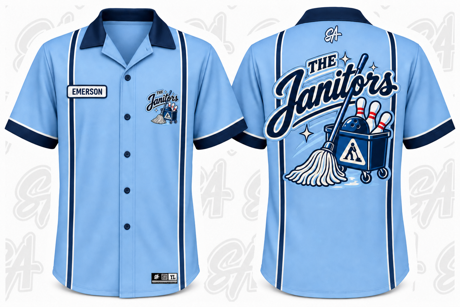The Janitors design mockup