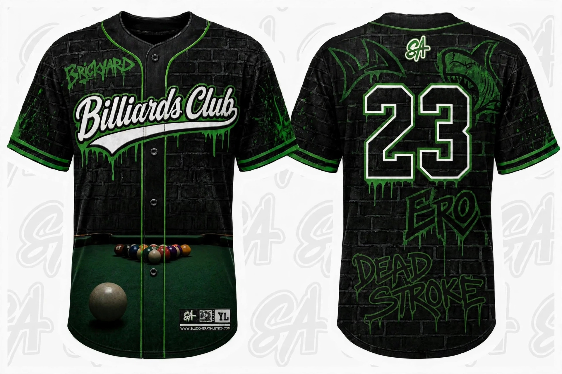Billiards Club design mockup