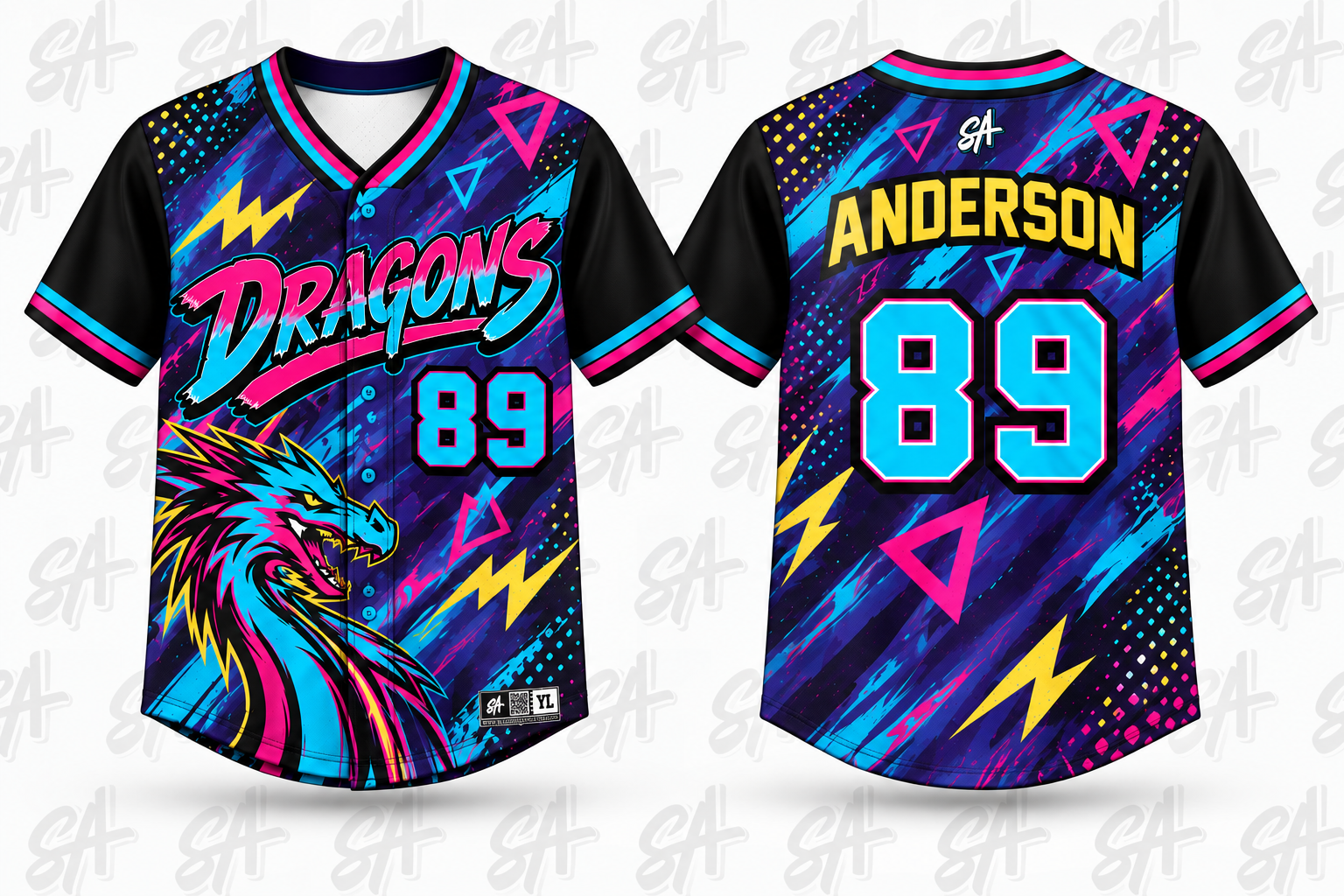 West Chester Dragons design mockup