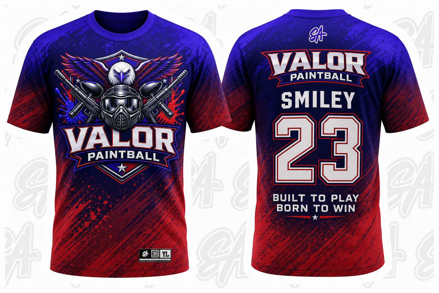 Valor Paintball  design mockup