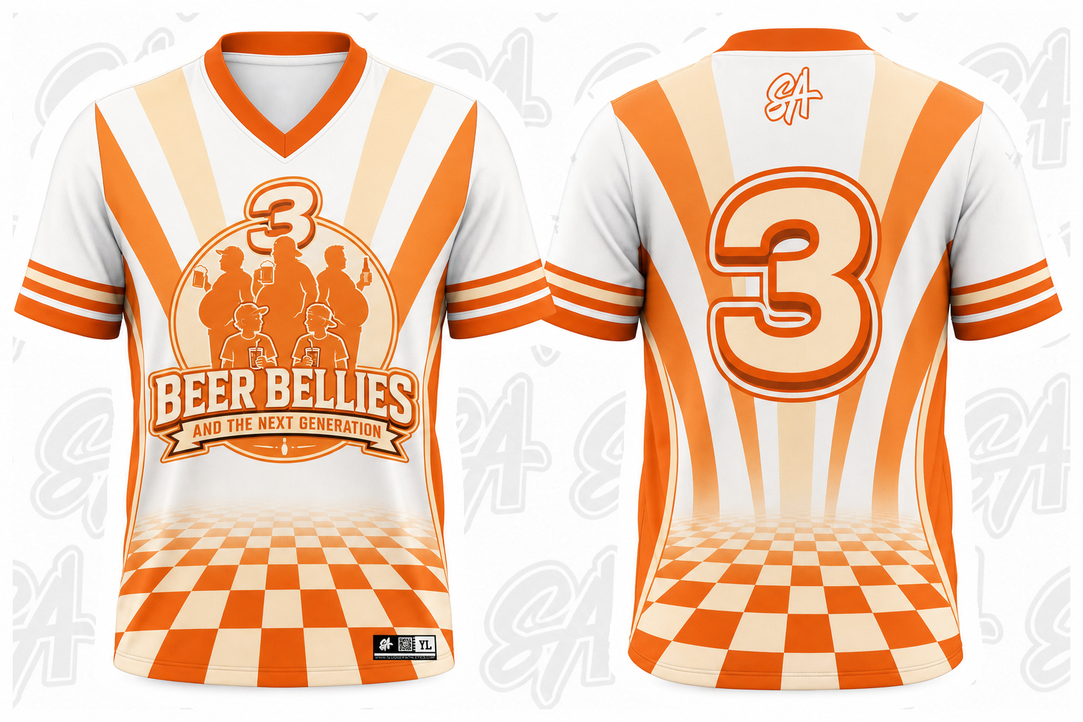 3 BEER BELLIES AND THE NEXT GENERATION design mockup