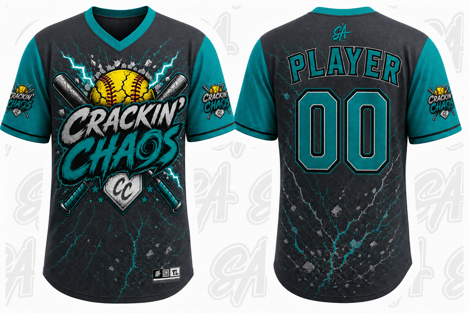 Crackin' Chaos design mockup