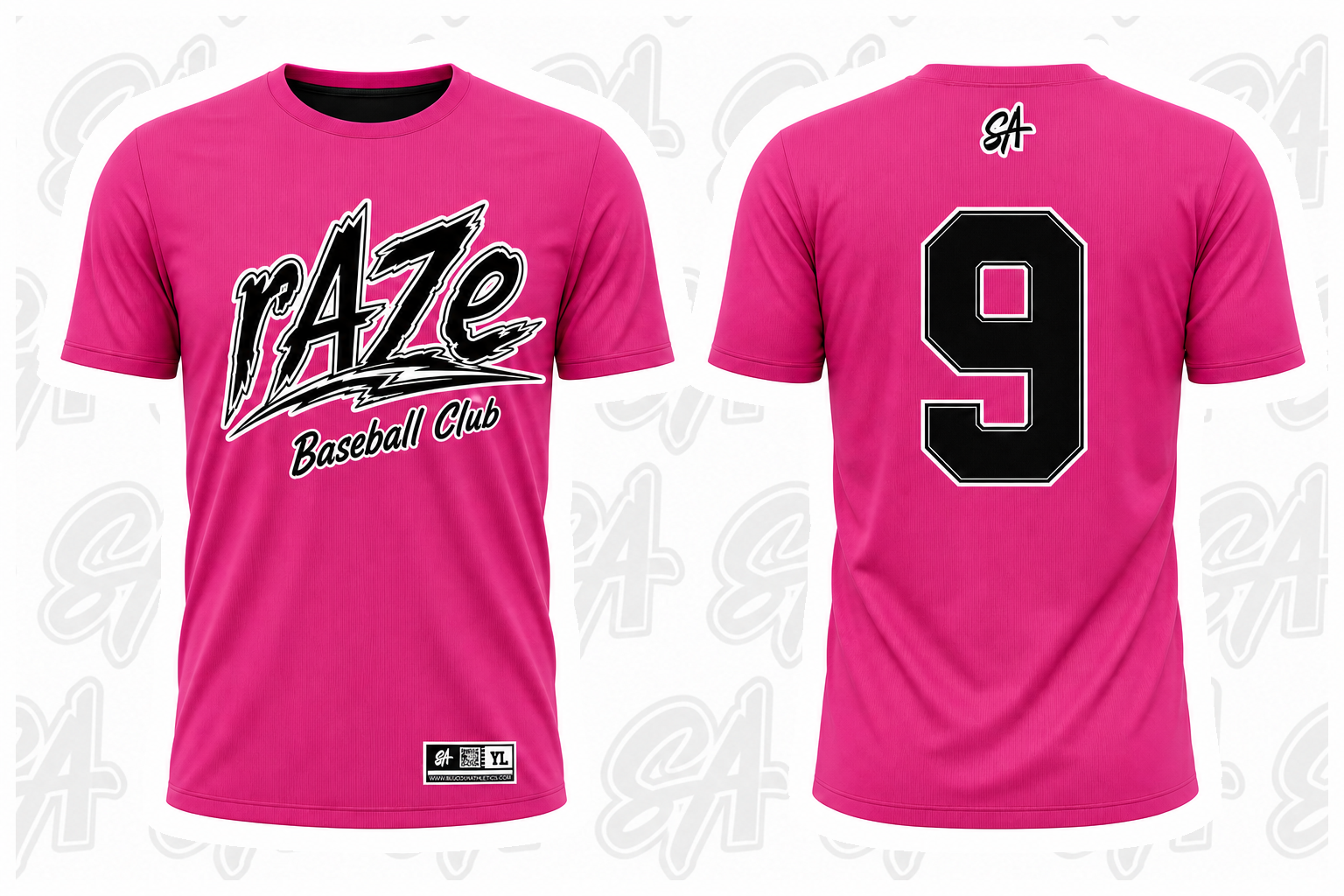 rAZe Baseball Club design mockup