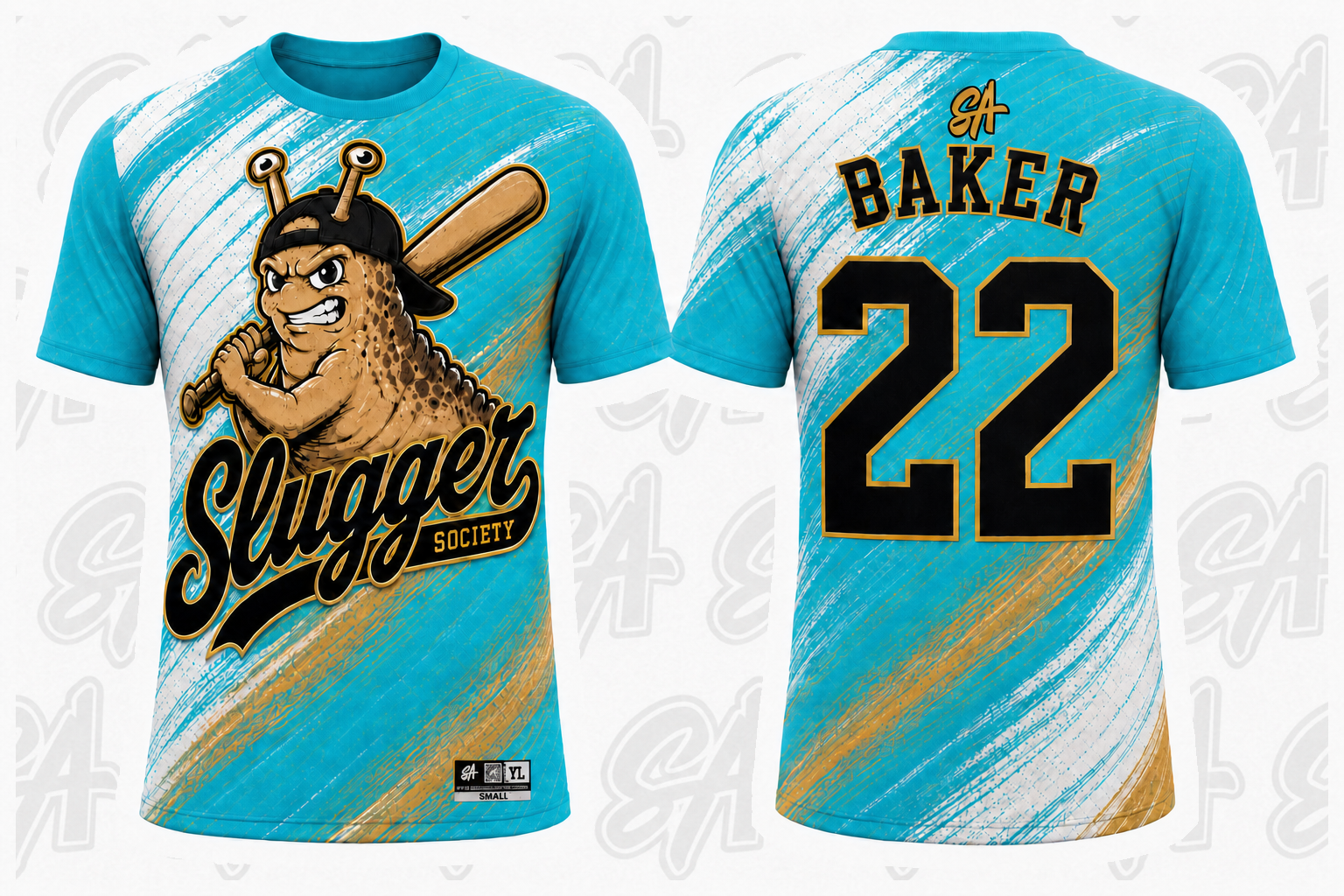 Slugger Society design mockup