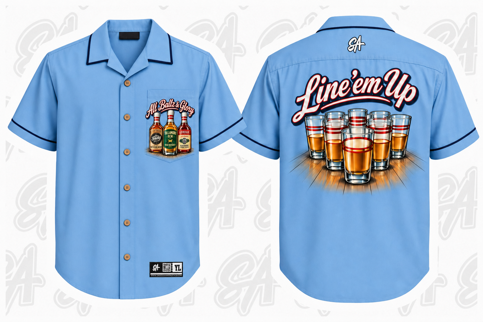 All Ballz & Glory design mockup