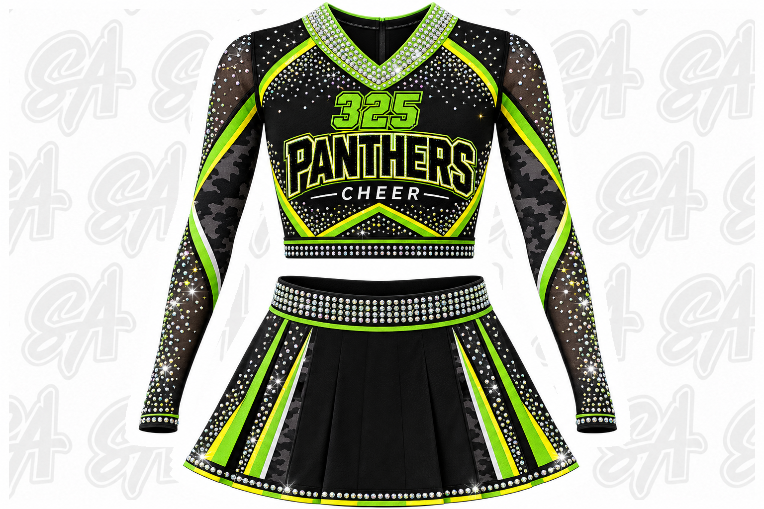 325 Panthers Cheer design mockup